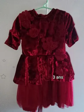 Robe rouge déguisement costume princesse 3 ans - autre - 3 ans  | Beebs