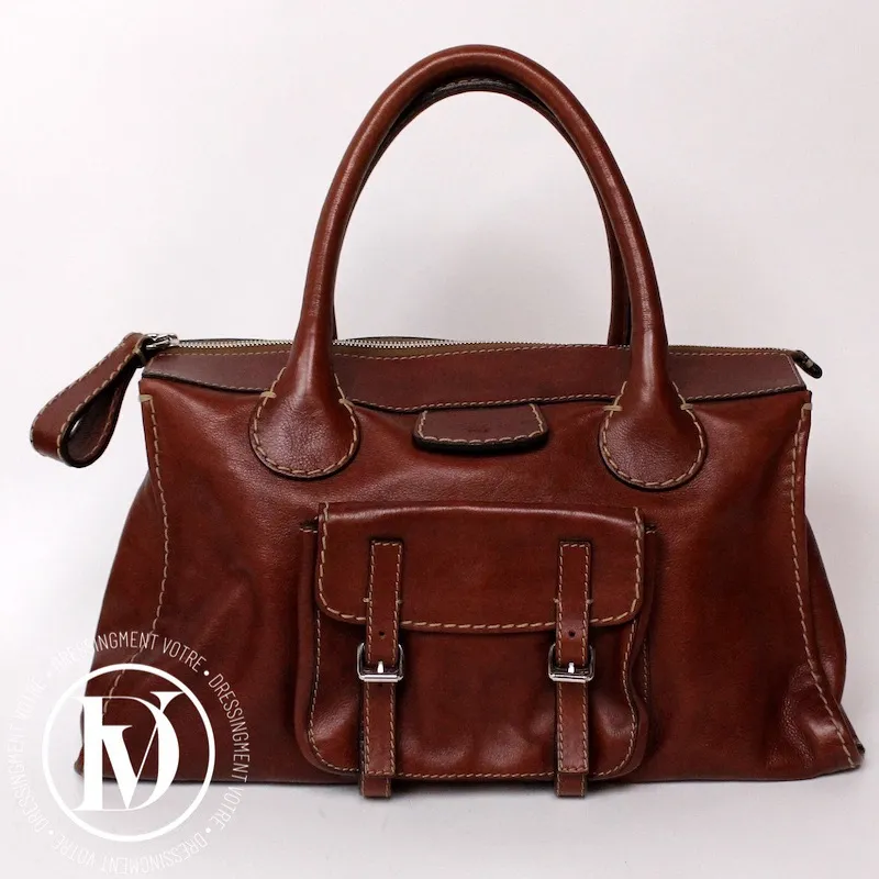 Sac Édith GM en cuir marron – Chloé