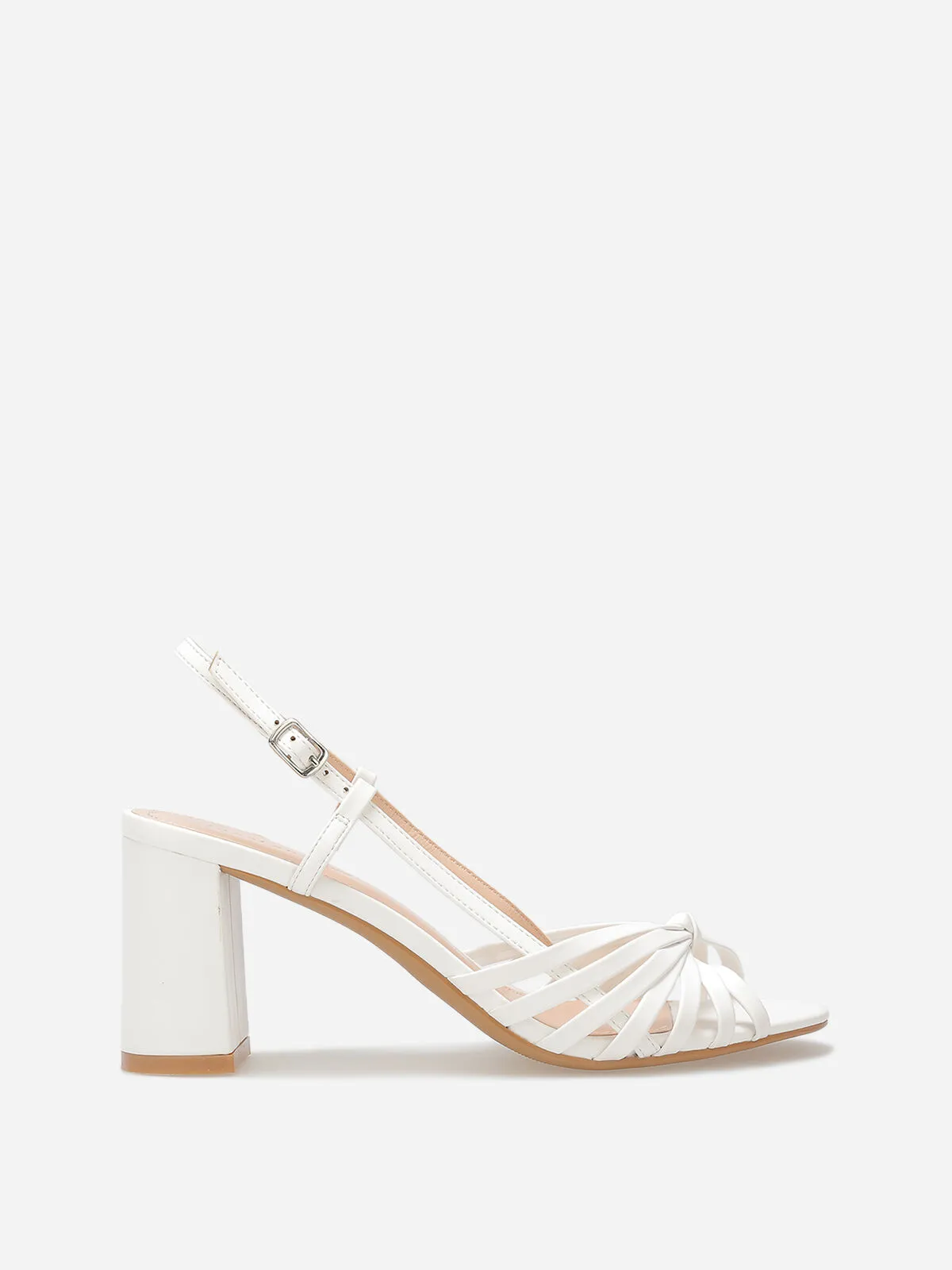Sandales à fines brides nouées- Blanc