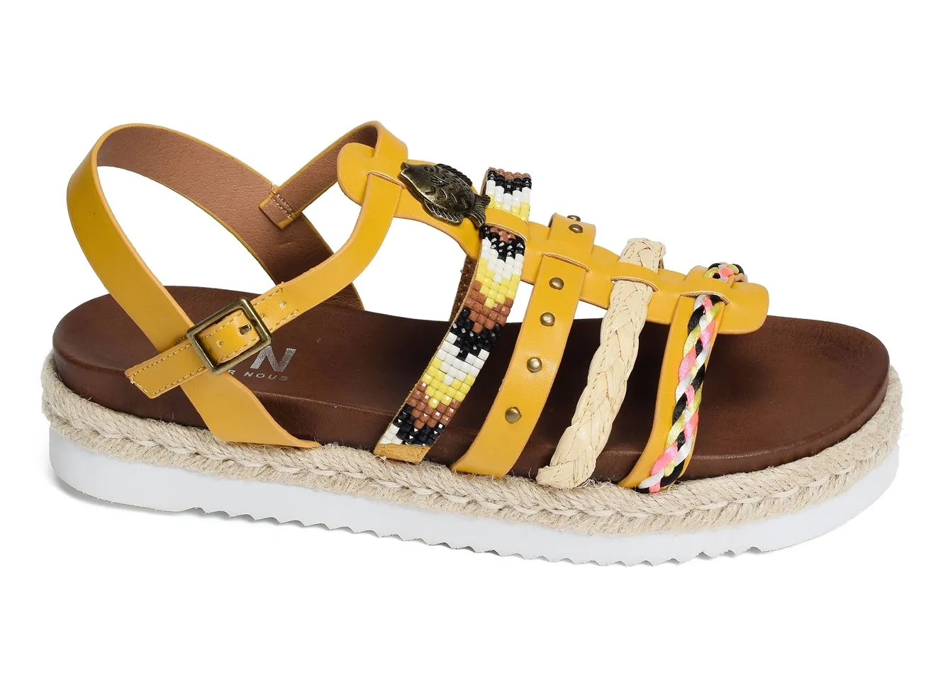 sandales et nu-pieds Elue par nous  Leprince jaune 