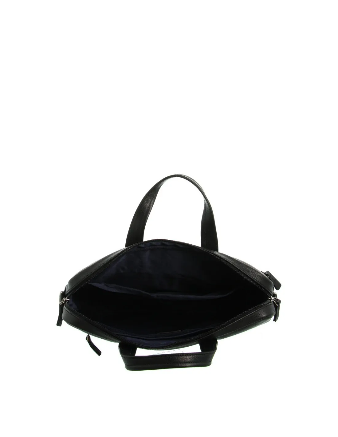 Serviette Hexagona en cuir ref_46469 Noir/Taupe 39*32*8