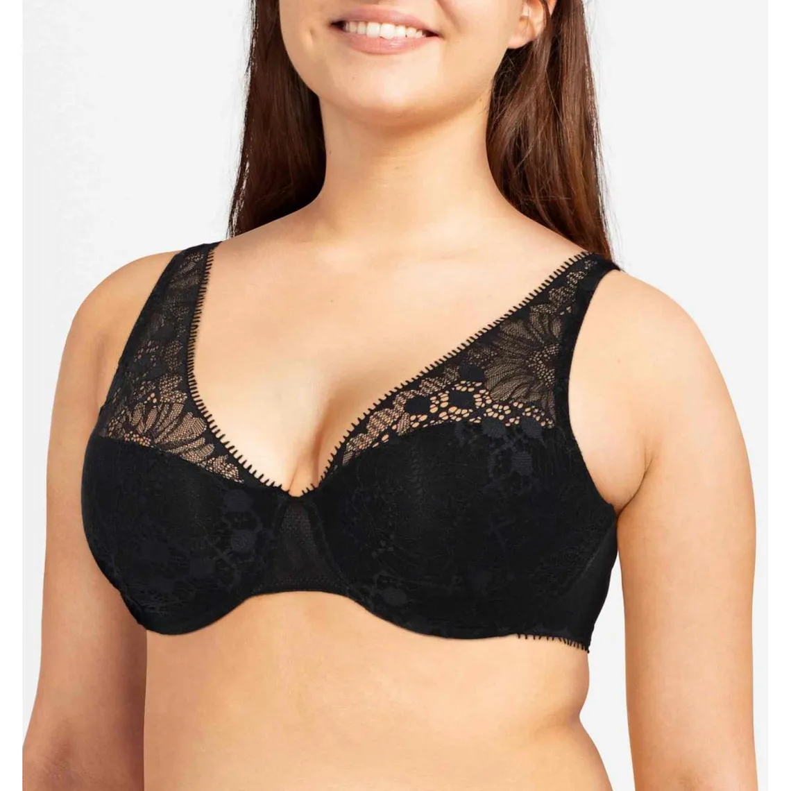 Soutien-gorge plongeant spacer armatures - Noir - Chantelle | 3 Suisses