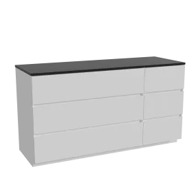 Storke Edge meuble salle de bains à poser 150 x 52 cm blanc mat avec Panton tablette simple ou double en mdf enduit de poudre no