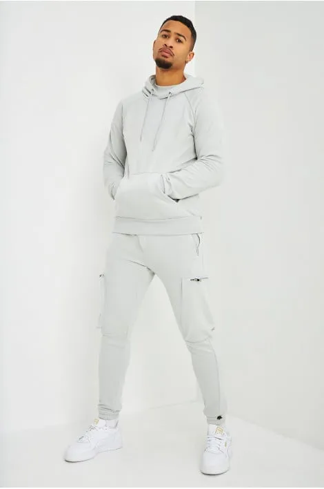 Sweat à capuche basic gris clair