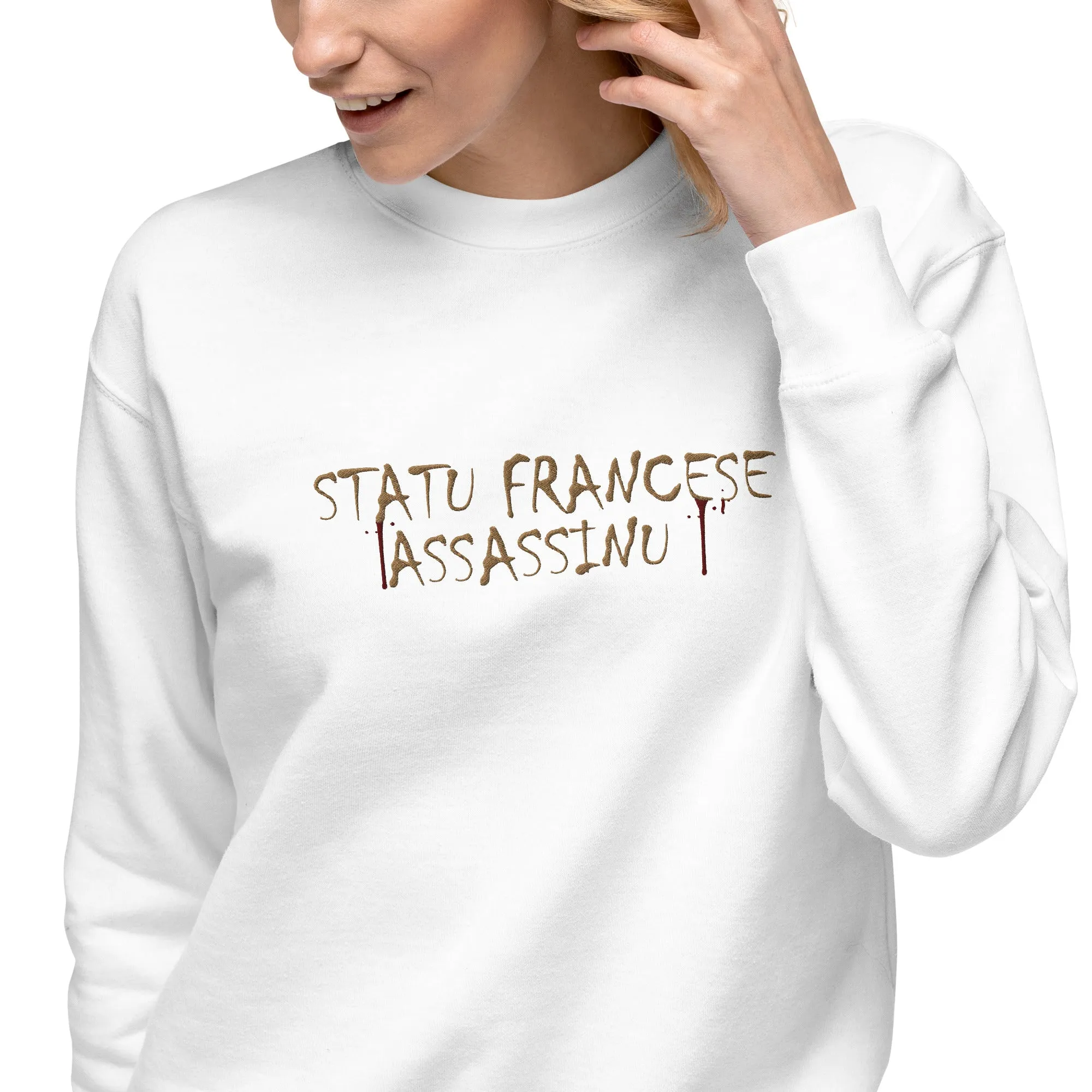 Sweatshirt premium Brodé Statu Francese Assassinu
