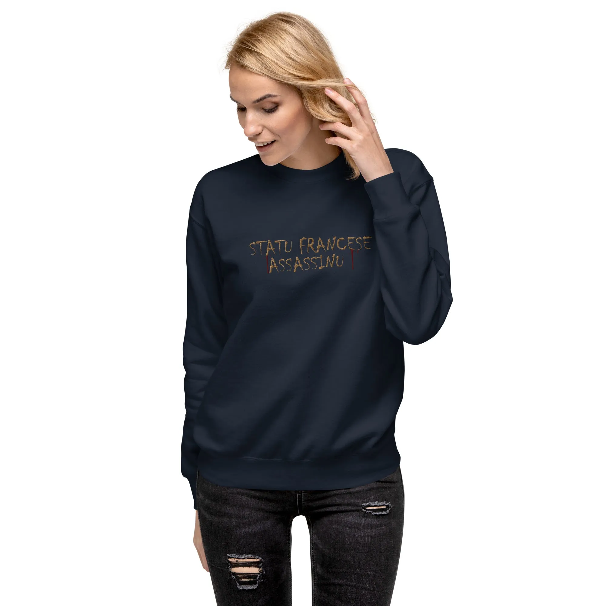 Sweatshirt premium Brodé Statu Francese Assassinu