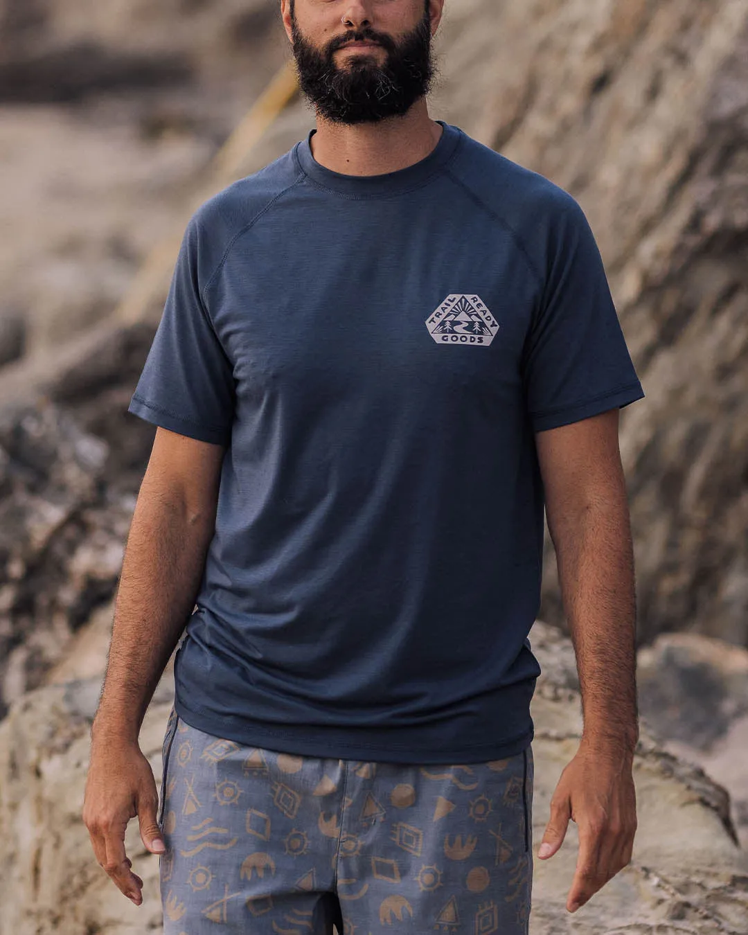 T-shirt Active Recyclé Roam - Denim Foncé