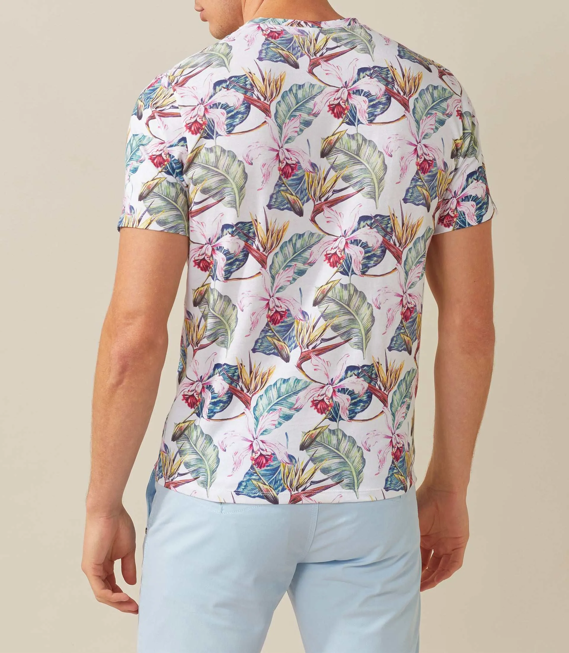 T-shirt col rond imprimé blanc Xeu