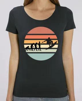 T-shirt Femme Evolution de l'homme LE SURF par Cheerocki