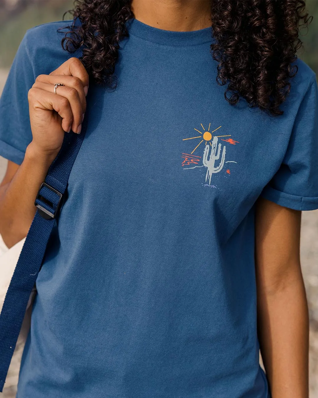T-shirt oversize en coton recyclé Arabica - Denim foncé