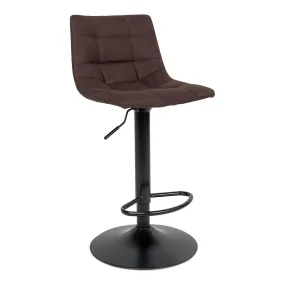 Tabouret de bar Marron Foncé MIDDELFART Pieds Noir | 3 Suisses