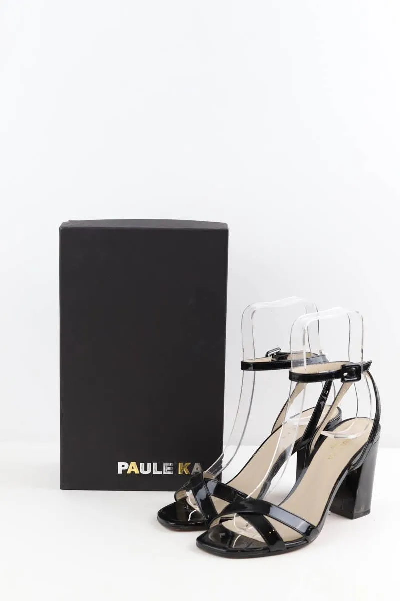 Talons en cuir Paule Ka noir. Matière principale cuir. Taille 39.