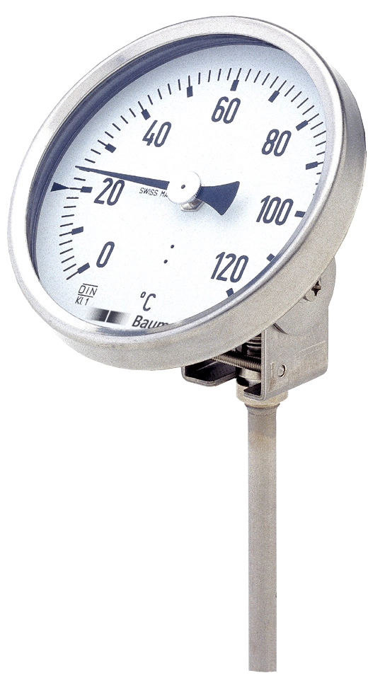 Thermomètre TBI Ø100 raccord arrière Baumer Bourdon