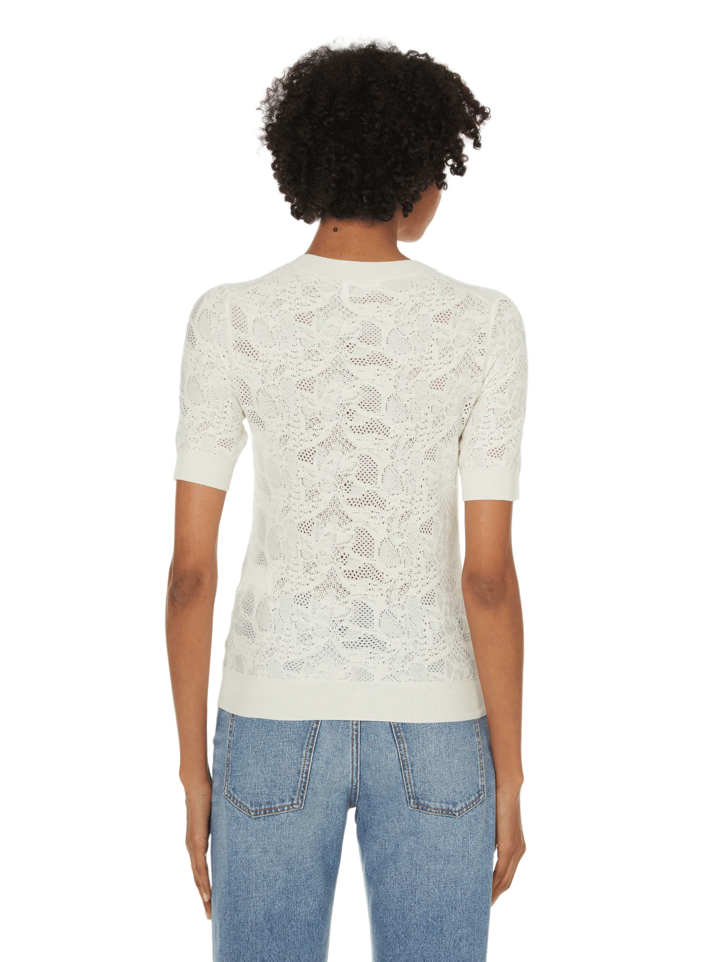 TOP BRODé EN LAINE ET SOIE - CHLOé pour FEMME | Printemps