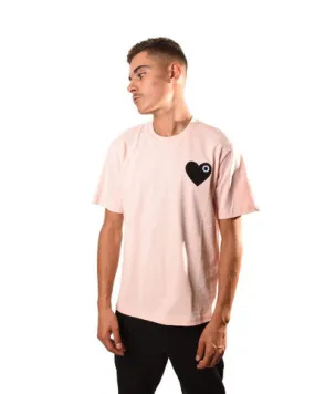 TSHIRT OVERSIZE ADJ ROSE COEUR NOIR