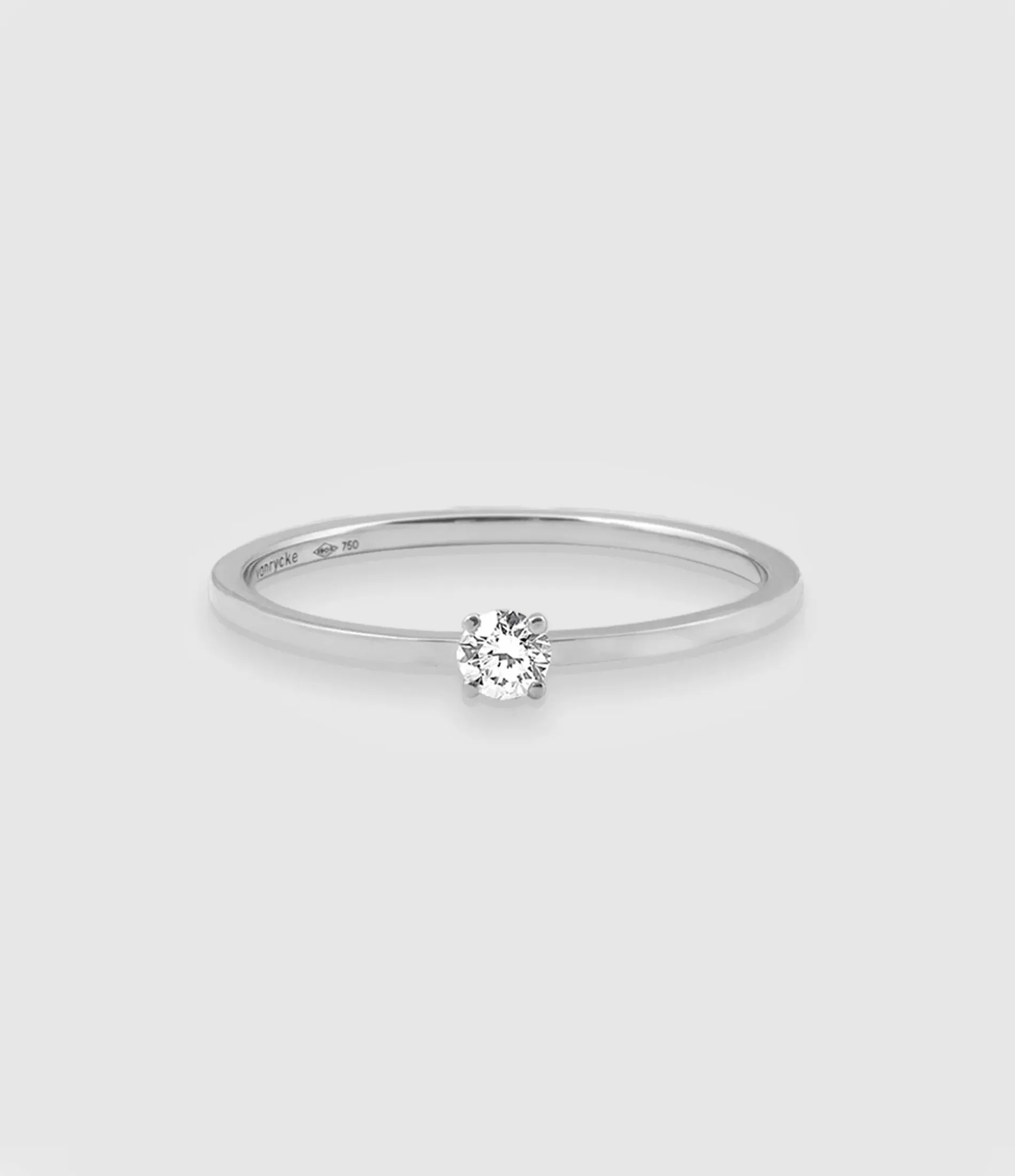 VANRYCKE Partager  Bague Valentine Or Blanc Diamant  