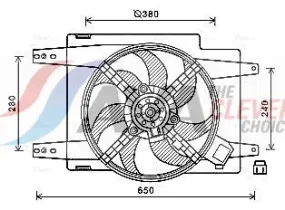 Ventilateur, refroidissement du moteur AVA COOLING AL7526 