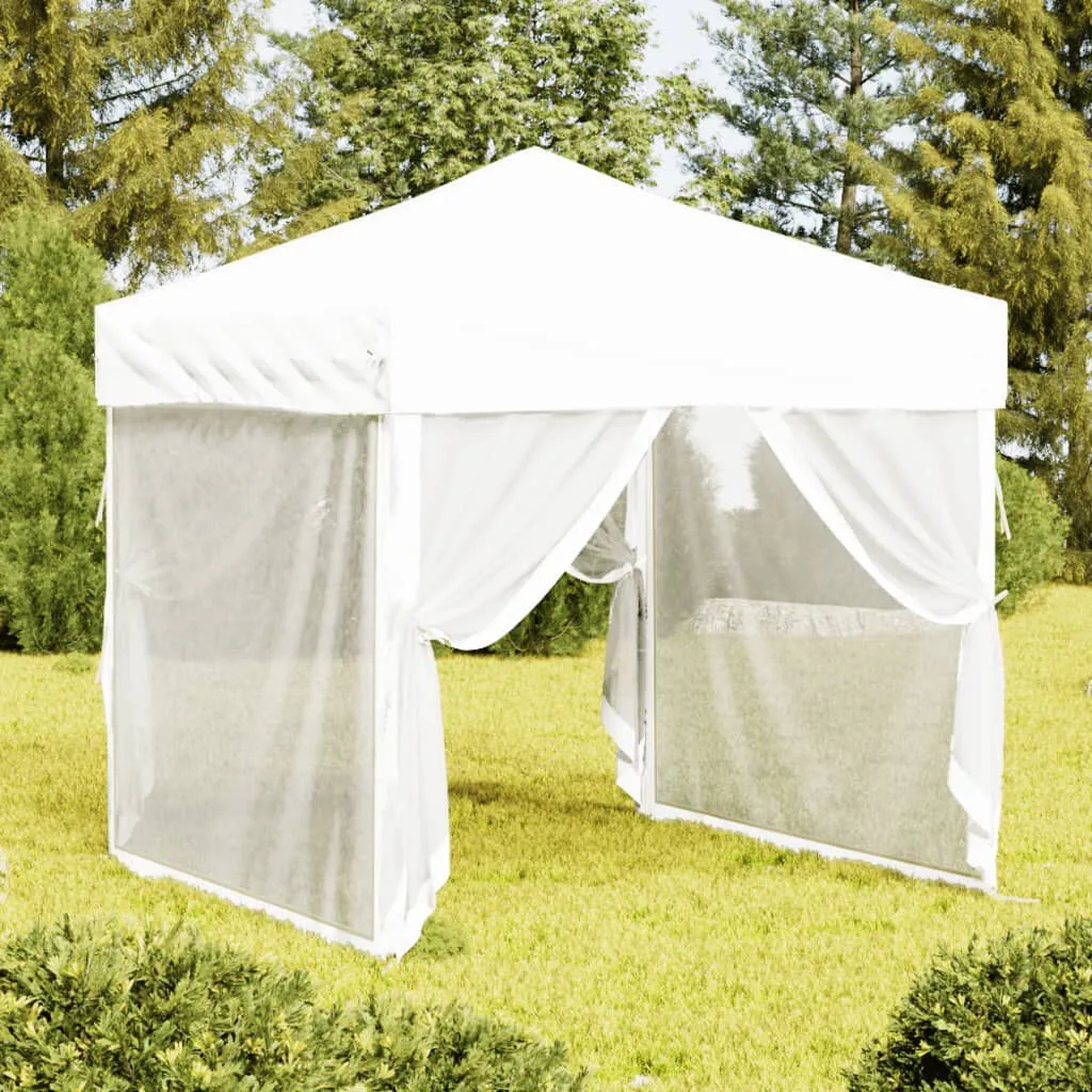 vidaXL Tente de réception pliable avec parois Blanc 2x2 m | vidaxl-fr