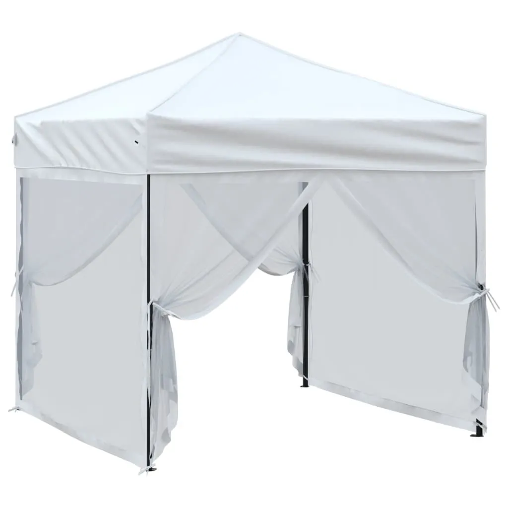 vidaXL Tente de réception pliable avec parois Blanc 2x2 m | vidaxl-fr