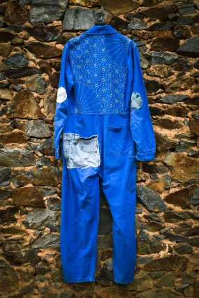 Vintage french Coverall (combinaison franaise) 1960 with the Broidery Sashiko and Boro